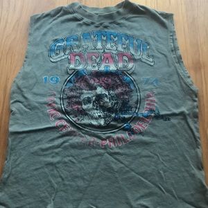 Grateful Dead green muscle tank